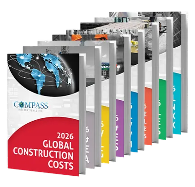 Compass International construction cost publications stacked